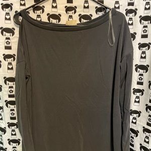 Off One Shoulder Grey Long Sleeve